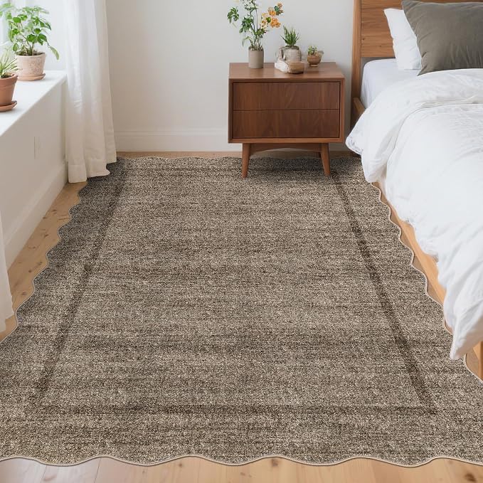 GarveeHome Scalloped Living Room Rug 5x7 Area Rug Washable Area Rug - Image 3