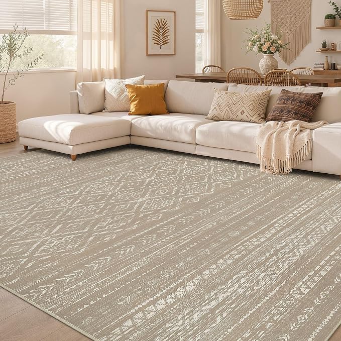 Nakagishi Area Rug Living Room Rugs: 6x9 Large Soft Machine Washable Boho by NakagishiAreaRug