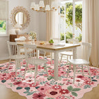 DUKINO 8x10 Area Rug, Floral Washable Rugs - Image 8