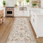 Boho 2'6"x8' Long Kitchen Runner Rugs Non Skid Washable, Stain Resistant Carpet - Image 3