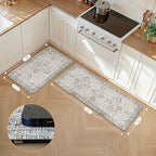 GENIMO Kitchen Mats for Floor 2PCs, Washable Anti Fatigue Mat for Cushioned - Image 2