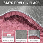 Soft Runner Rug for Bedroom Living Room, 2x8 ft Fluffy Blush Pink Rug for - Image 6