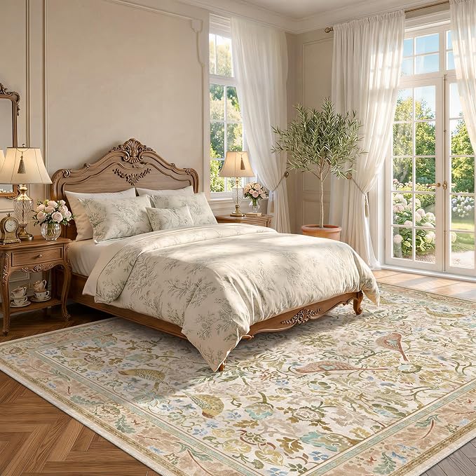 Large Washable Living Room Rug 8x12 by HazoHaus