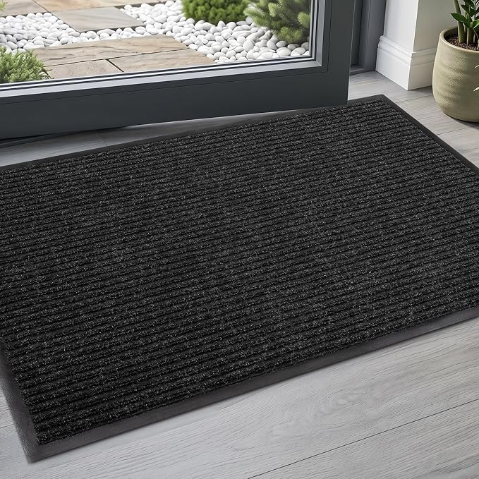 Heavy Duty Entry Mat 2' x 3', Low Profile Door Rug by Unknown