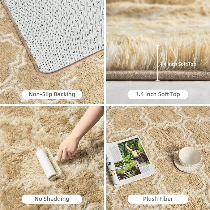 Litanika 5x8 Geometric Shag Area Rug - Image 5