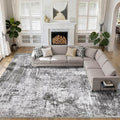 Large Area Rugs 12x15 Living Room: Washable Large Abstract Modern Soft Stain by LOONGRUG
