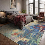 5x7 Area Rugs - Modern Abstract Washable Rug, Ultra Soft Non Slip Low Pile - Image 3
