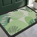 Front Door Mat, Heavy Duty Non-Slip Rubber Dirt Trapper, Quick-Dry Low-Profile by WELDUN