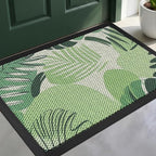 Front Door Mat, Heavy Duty Non-Slip Rubber Dirt Trapper, Quick-Dry Low-Profile by WELDUN