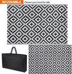 SAND MINE Waterproof Outdoor Rug 4x6 ft, Plastic Reversible Rug, Modern Area Rug - Image 3