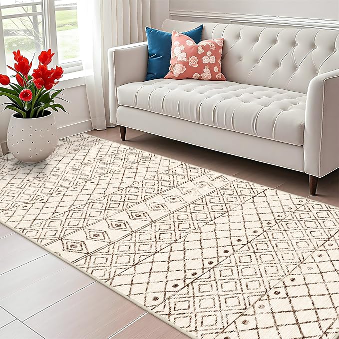 Washable 4x10 Runner Rug Hallway: Non Slip Moroccan Rugs - Image 4