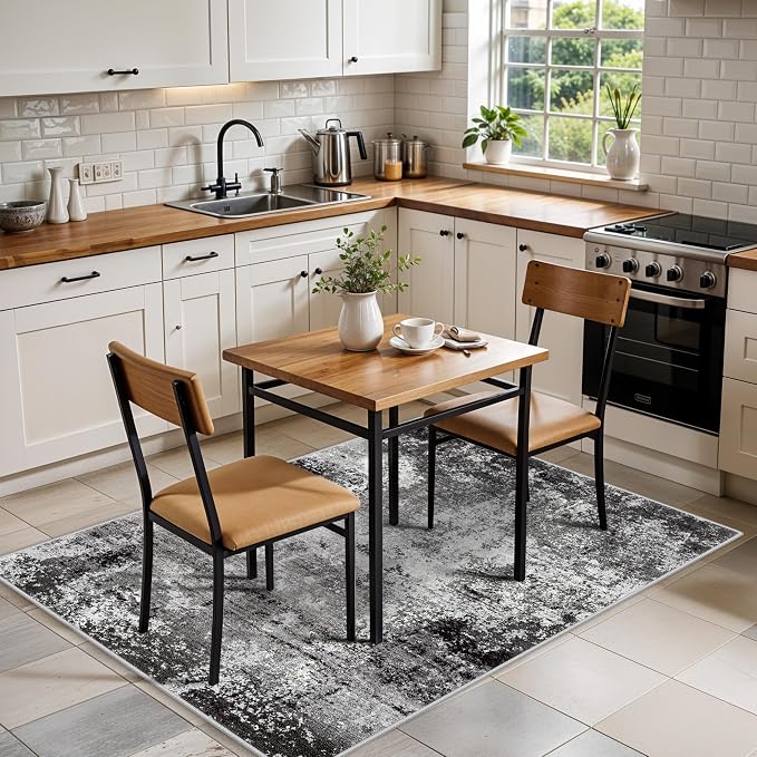 3x4 Washable Entryway Rug – Non-Slip Modern Abstract Small Area Rug - Image 5
