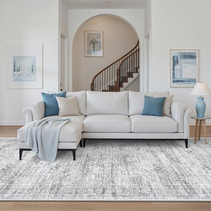 Soalmost 4x10 Wide Hallway Runner Rug: Washable Soft Rug Runners - Image 2