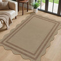Modern Easy Jute Outdoor Patio Rug, 3x5 Washable Rugs by LORWER