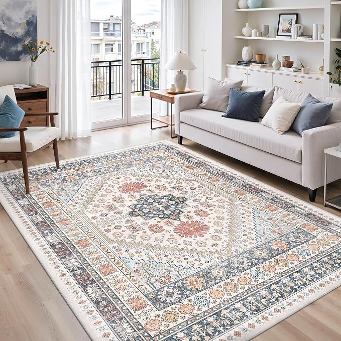 zesthome 5x8 Area Rugs for Living Room, Non-Slip Backing Washable Rugs by Zesthome