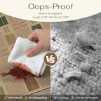 HUGEAR 3x5 Jute Outdoor Indoor Checkered Rug Washable Linen Textured Weave High - Image 4