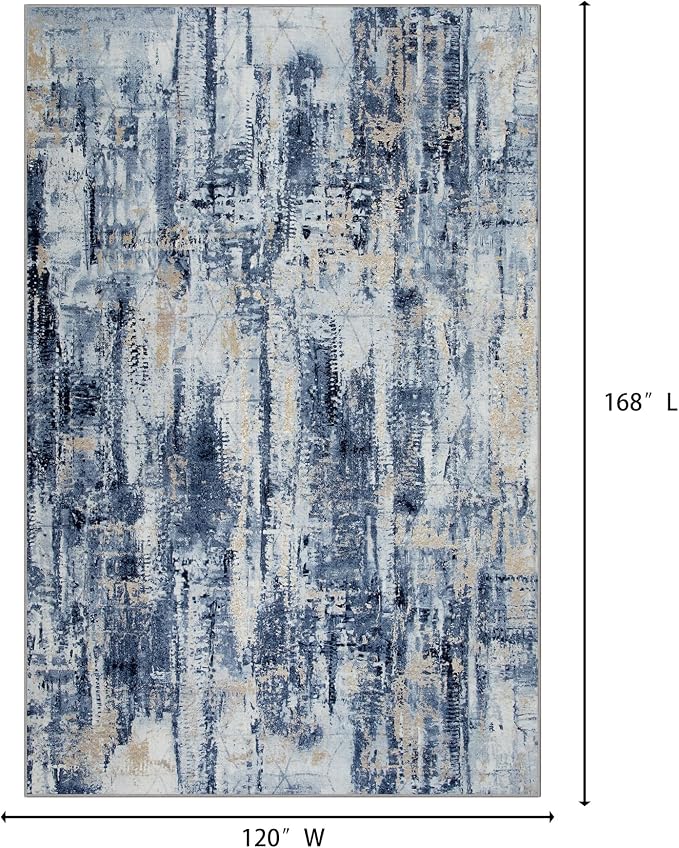 10x14 Area Rugs Washable Rug: Modern Abstract Living Room Rug Soft Anti-Skid - Image 2