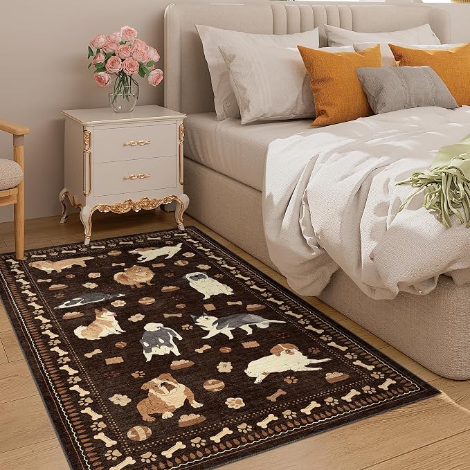 DUKINO 3x5 Area Rug, Lightweight Washable Entryway Rug - Image 2