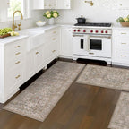 JTJ Washable Kitchen Rug Set of 3, Non-Slip Low Pile Mats in Calming Neutral - Image 7