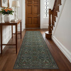 GENIMO Floral Washable Runner Rug 2’6”x12’, Non-Slip Long Hallway Carpet by GENIMO
