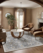 Machine Washable Rug for Living room: 5x7 Area Rugs Boho Vintage Rugs Stain by palohom
