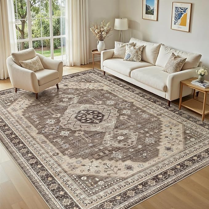5x7 Washable Area Rug, Large Rugs by JessibouAreaRug
