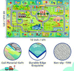 Chicrug 4x6 Car Road Area Rug for Kids Playroom Bedroom, Non Slip Low Pile - Image 2