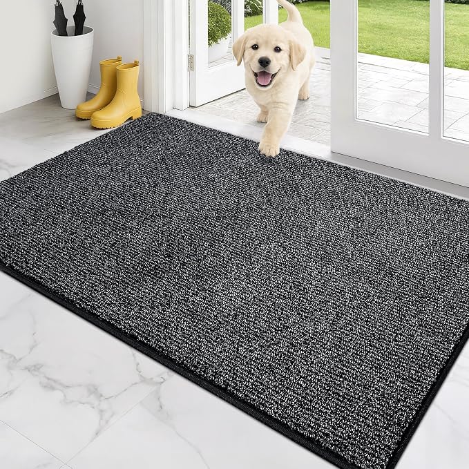PURRUGS Dirt Trapping Door Mat 34" x 59", Non-Slip Machine Washable Entry Rug by PURRUGS