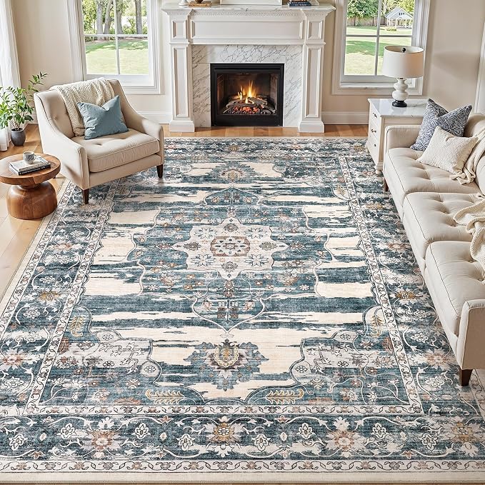 Washable 10x12 Area Rug for Living Room by JessibouAreaRug