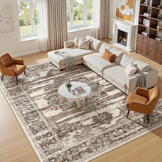Washable 9x12 Area Rug for Living Room & Dining Room - Image 6