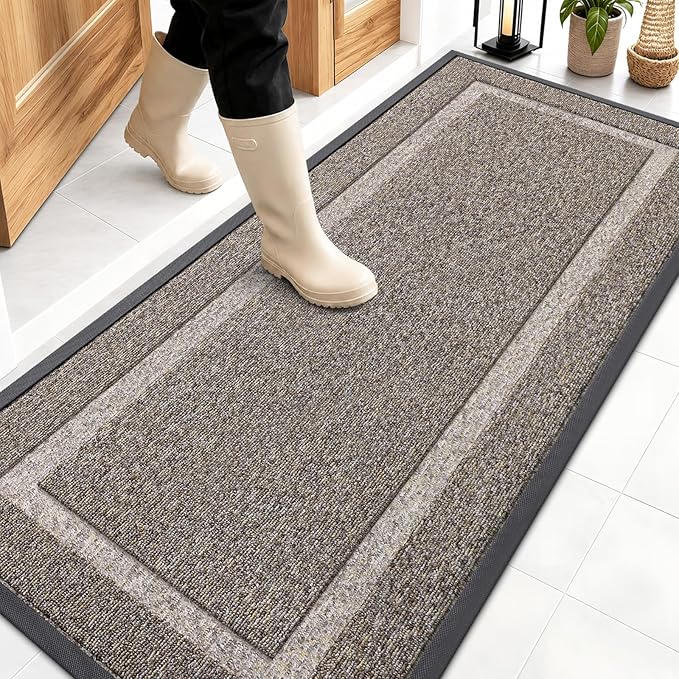 OLANLY Front Door Mat Indoor Outdoor Entrance, Waterproof All-Season, by OLANLY
