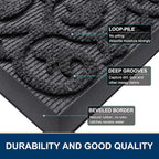 Smiry Welcome Door Mat Outside Entrance, Heavy Duty Trap Dirt and Moisture Easy - Image 4