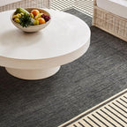 Nuloom Asha Dark Grey/Ivory, Striped Border, Soft and Cozy, High Traffic - Image 9