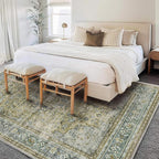 CHAMPLANT Washable Area Rug 8'x10' Boho Design Non-Shedding Non-Slip Easy Care - Image 2