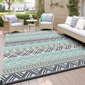 MontVoo Outdoor Rug Carpet Waterproof-Patio Rug Mat 9x12 Reversible RV Outdoor by MontVoo