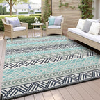 MontVoo Outdoor Rug Carpet Waterproof-Patio Rug Mat 10x14 Reversible RV Outdoor by MontVoo