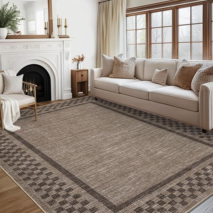 GarveeHome Area Rug 10x13 Living Room Rug Modern Bordered Soft Large Area Rugs - Image 8