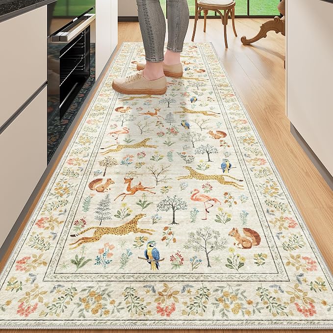 DUKINO 2x10 Rug for Hallway, Washable Kitchen Runner Rug by DUKINO