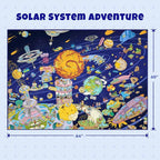 Outer Space Adventure 5x7 Kids Rug – Vibrant Galaxy Scene - Image 2