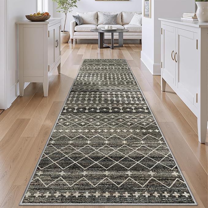 Miukiki 2x8 Runner Rug Moroccan Washable Kitchen Rug Non Slip Indoor Floor by Miukiki