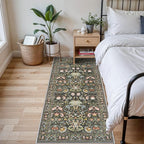 3x6 Washable Hallway Area Rugs: Vintage Floral Entryway Kitchen Runner Rug - Image 2