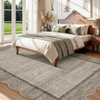 GarveeHome Scalloped Living Room Rug 5x7 Area Rug Washable Area Rug - Image 2
