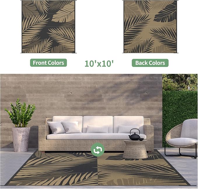 GENIMO Outdoor Rug 10' x 10' Waterproof - Image 2