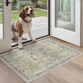 Madane Washable Area Rug 2x3, Small Entryway Rug Non-Slip Vintage Door Mat by Madane