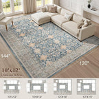 Vintage Living Room Area Rug 10x12 - Image 9