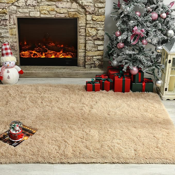 Andecor Soft Fluffy Bedroom Rugs, 6 x 9 Feet Indoor Shaggy Plush Area Rug - Image 3