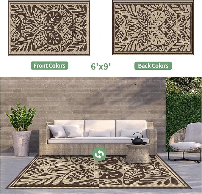 GENIMO Outdoor Rug 6' x 9' Waterproof - Image 2