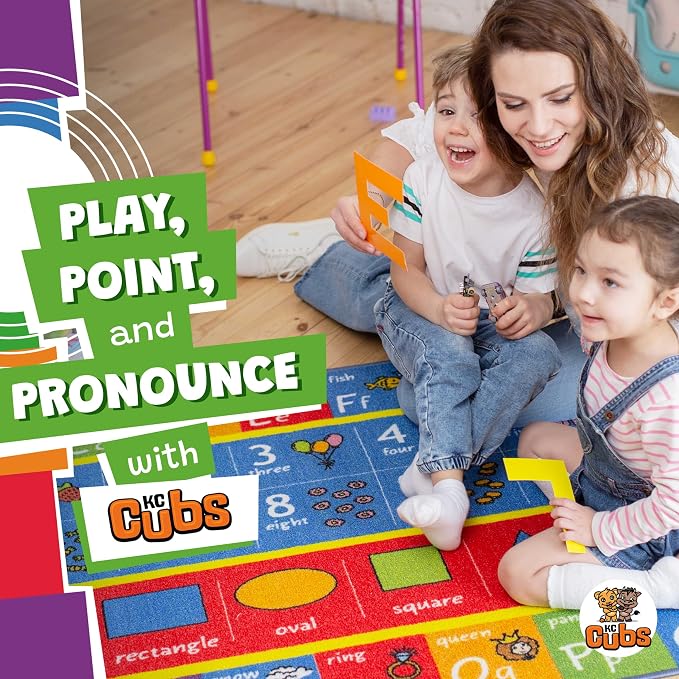 KC Cubs: Educational Rug: ABC Alphabet, Numbers & Shapes - Image 9