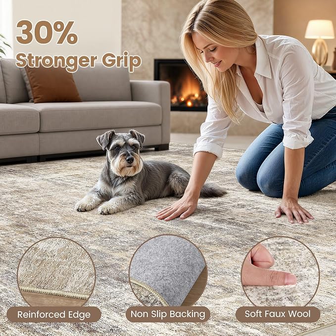cotiled Washable 10x14 Area Rug - Image 3