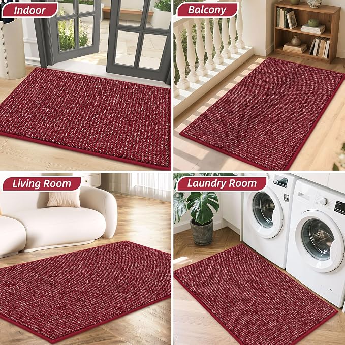 BEQHAUSE Dirt Trapper Door Mat 32" x 48", Non-Slip Washable Doormats Entrance - Image 8